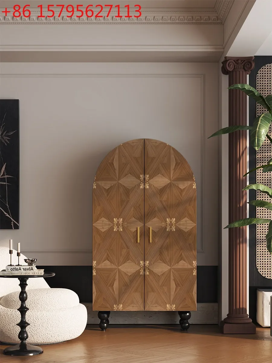 

American retro wardrobe bedroom solid wood wardrobe can be customized independent wardrobe entrance locker