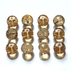Strebel-면 처리된 12x10mm AAA 드럼 기둥 모양 크리스탈 유리 스페이서, 느슨한 비즈 쥬얼리 바느질 팔찌 DIY 만들기, 50 개