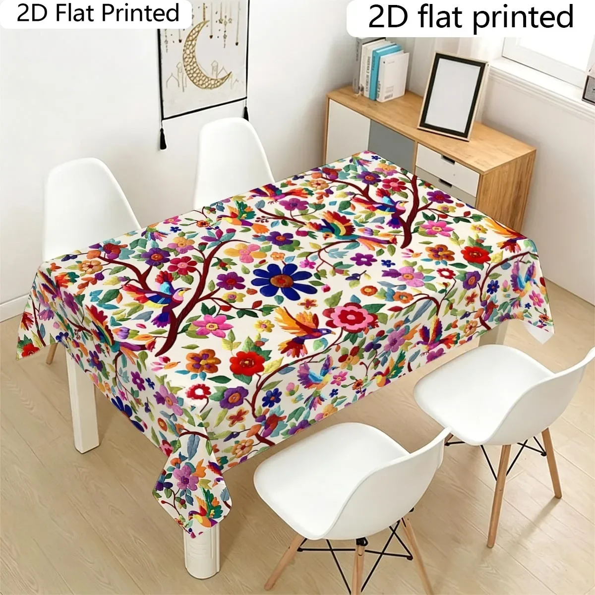 Tablecloth - Polyester fiber high-quality durable model - Suitable for all seasons - For dining table in the living roomxzj