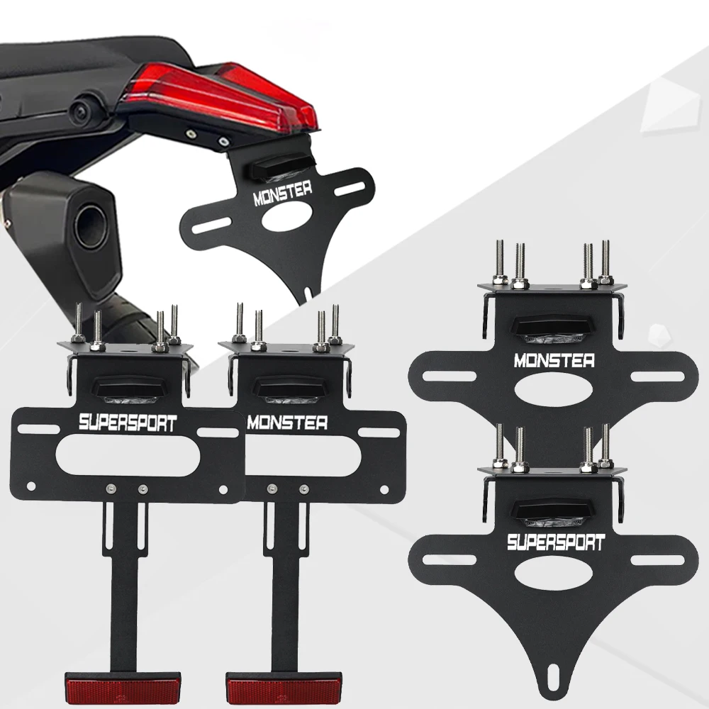 

For DUCATI Super Sport 939 950 Monster 659 797 821 1200 License Plate Holder Bracket with Light Tail Tidy Fender Eliminator