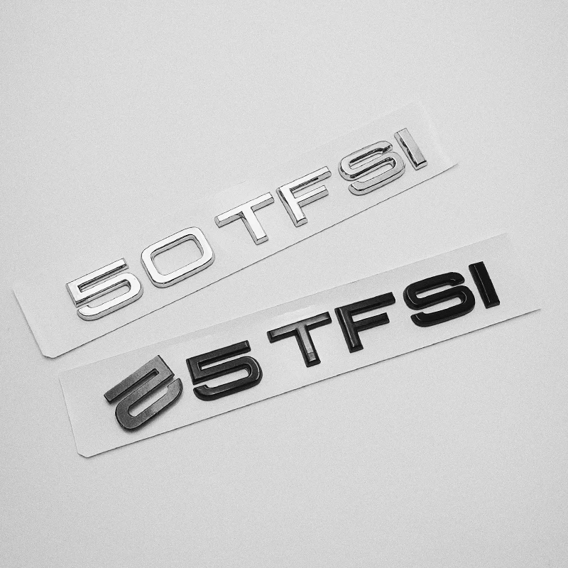 3D ABS Logo 30 35 40 45 50 55 TFSI Emblem Letters Sticker Car Trunk Badge For Audi A1 A3 A4 A5 A6 A7 TT Q3 Q5 Q7 Accessories