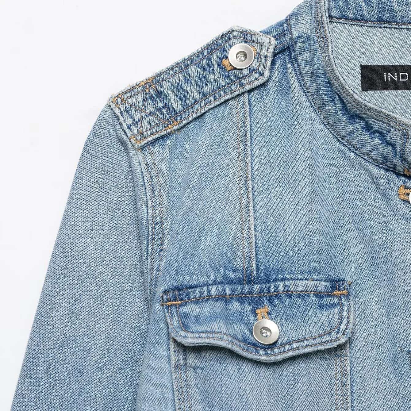 Fashionable Versatile Women's Denim Jacket with Pocket New Arrival KASLEAD Short Outerwear Polyester Fiber Long Sleeve Button...