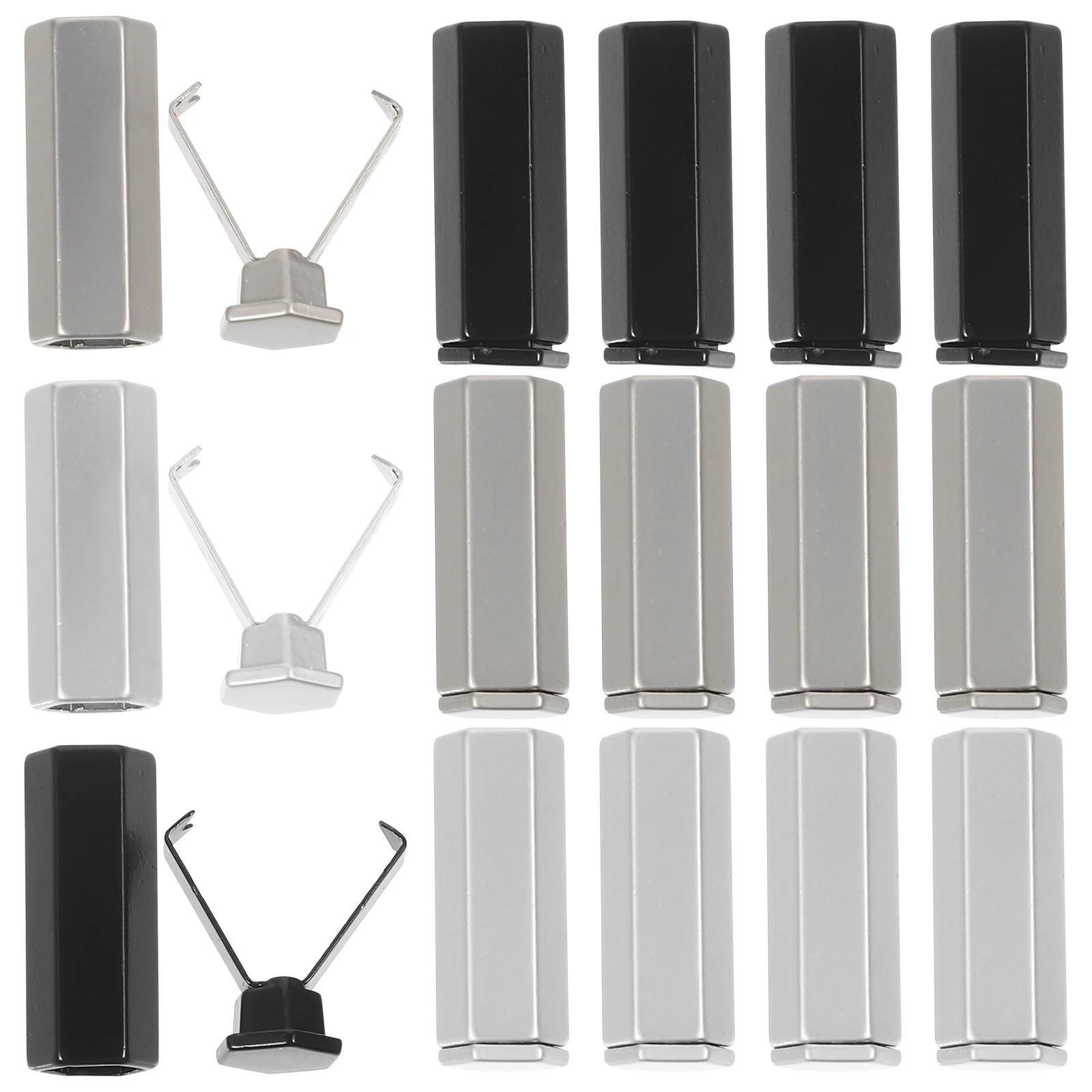 

30pcs Creative Cord Ends Diy Rope Cord Buckles Clothing Drawstring Locks Shoelace Cap Belt Repair Alloy Stoppers Practical