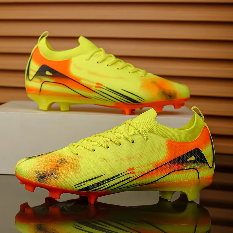Men/Women Professional Soccer Cleats Anti-slip FG Studded Football Boots Breathable Training Shoes - view 5