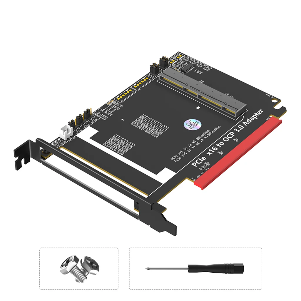 

Адаптерная карта PCI-E 5.0 16x на Gen-Z 4C+ SFF-TA-1002 с поддержкой сетевой карты OCP NIC 3.0, резервированные точки для тестирования сигнала интерфейса NC-SI