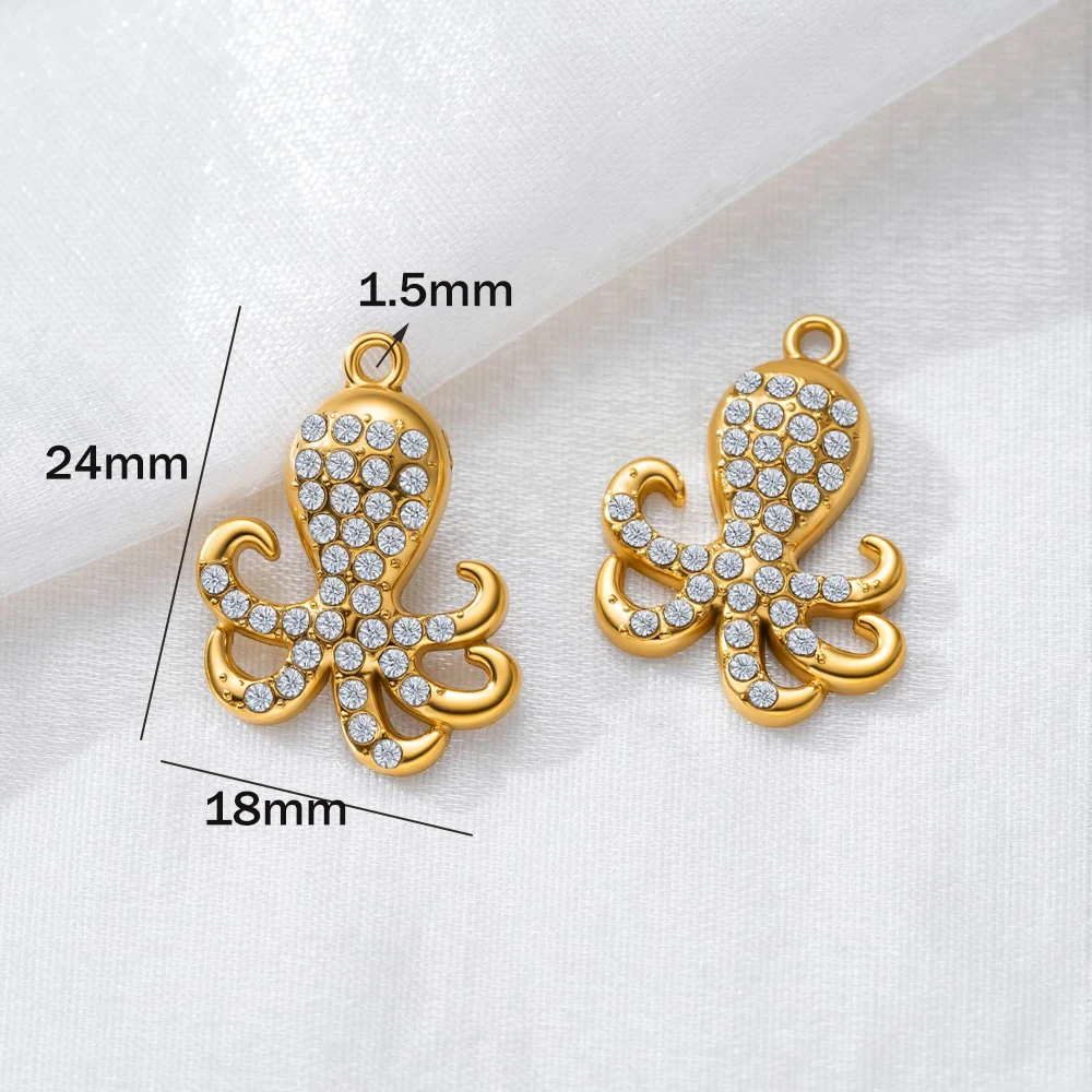 2 Stück Edelstahl-Strassanhänger Zirkonia Schildkröten-Herz Emaille-Anhänger DIY für Halsketten, Armbänder, Schmuckherstellung und Basteln – Detail 9