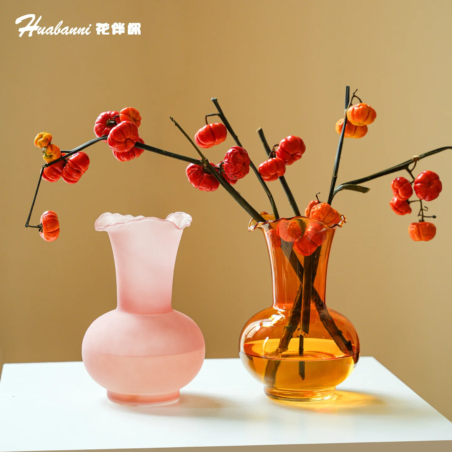 Vase French High Sense of Middle Ancient Fenton Glass Vase Living Room Table Flower Arrangement Ornaments
