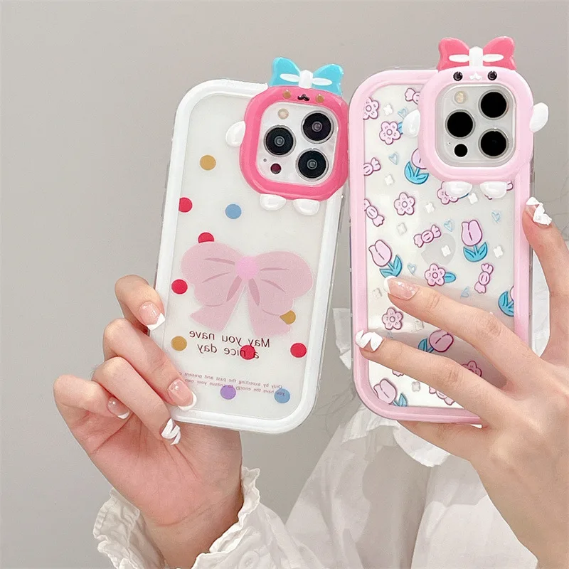 Cute Girl Case For Samsung S23 Ultra A54 A53 5G Silicon Cover Galaxy A52 A52S 5G A14 A13 A34 A32 A51 A12 A21S A11 A03S A04E Case