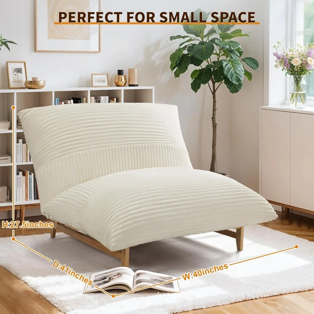 كرسي مميز كبير الحجم يشبه السحابة، وكراسي بين باج ذات مقعد عميق للغاية، ووسادة كيس فول محشوة قابلة للتحويل مع قابلة للإزالة #2