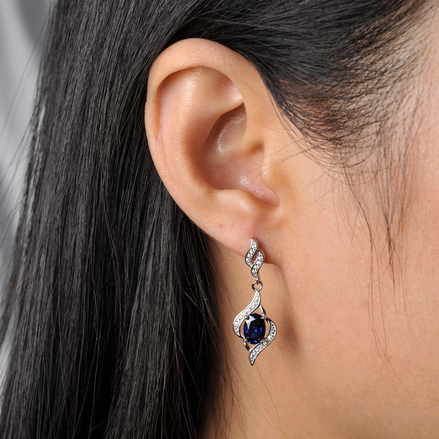 Potiy-pendientes colgantes de Plata de Ley 925 con Topacio azul cielo Natural, joyería fina, para fiesta diaria, para mujer