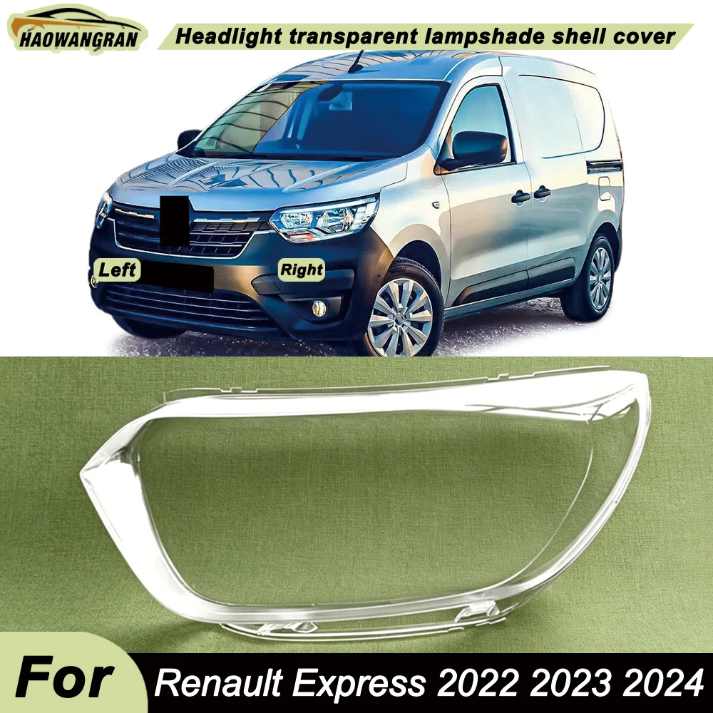 

For Renault 2022 2023 2024 Express Car Front Headlight Cover Headlamp Lampshade Lampcover Head Lamp light Covers Lens Shell Caps