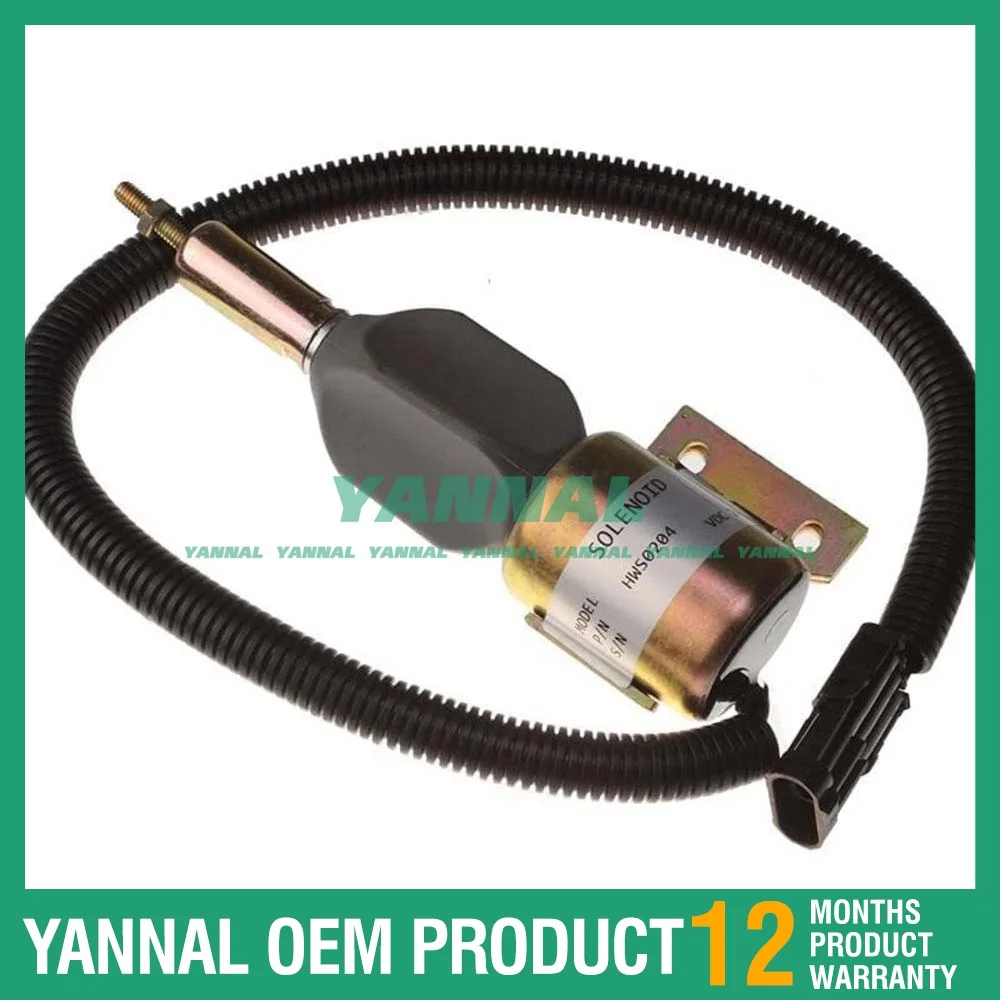 Fuel Shutdown Shut Off Stop Solenoid 3939703 SA-4892-24 24V For CUMMINS 4BT 6BT