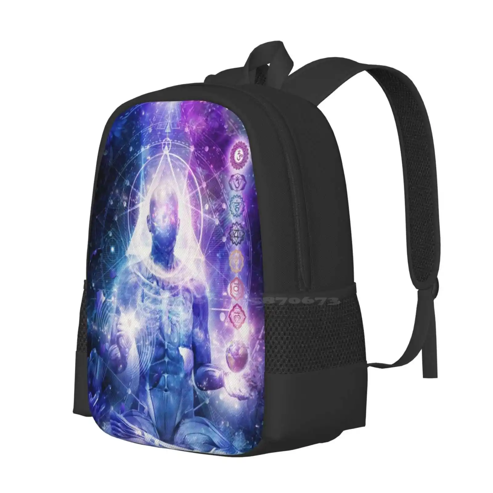 Mind Of Light Backpack For Student School Laptop Travel Bag Cameron Gray Spiritual Trippy Psychedelic Hippy Anatomy Ideas Space