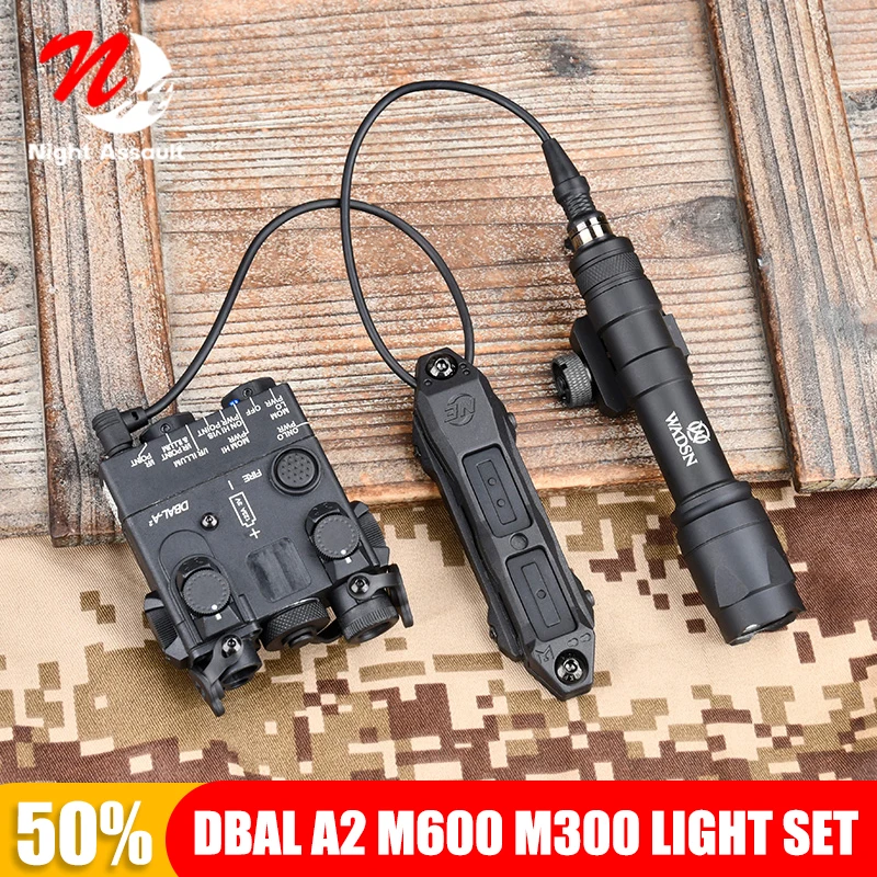 

Airsoft DBAL A2 M300 M600 Flashlight Red Green Dot Laser Only Laser Pressure Switch Tacitcal Hunting Weapon Light Fir 20mm Rail