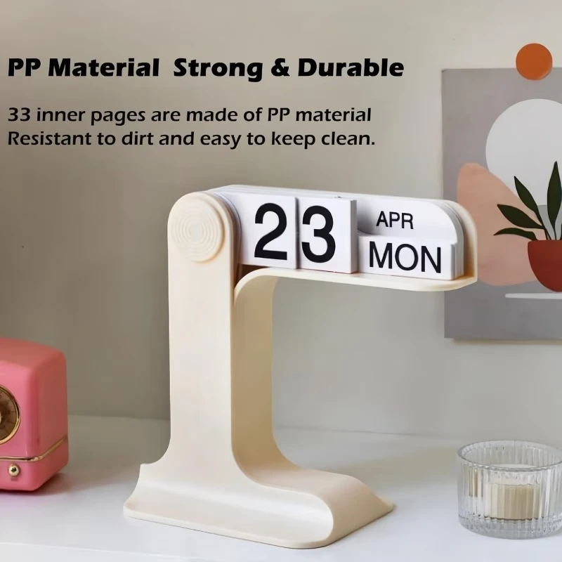 

Креативный настольный календарь-перевертыш с вращающимися элементами, декоративные украшения для дома, гостиной, офиса, аксессуары для декора