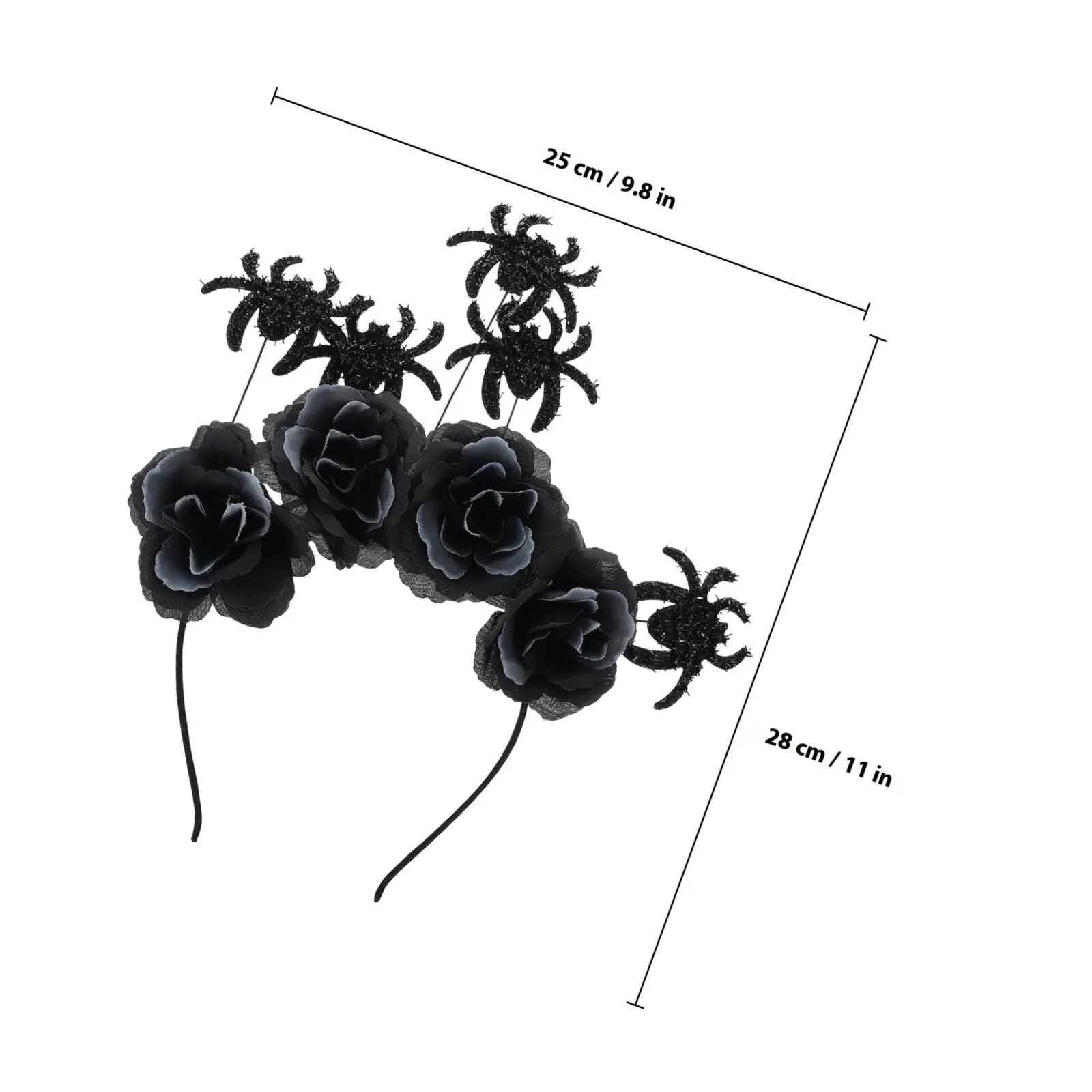 Halloween Spider Hairband Black Festive Headband for Cosplay Costume Party Performance Prom Photo Shoot Festival Headdress