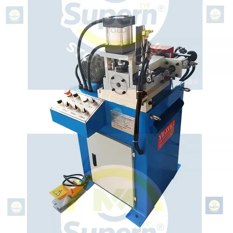 Pneumatische Anfasmaschine Vollautomatische Anfasmaschine Rundrohr-Edelstahlrohr Doppelseitiger Rundstab