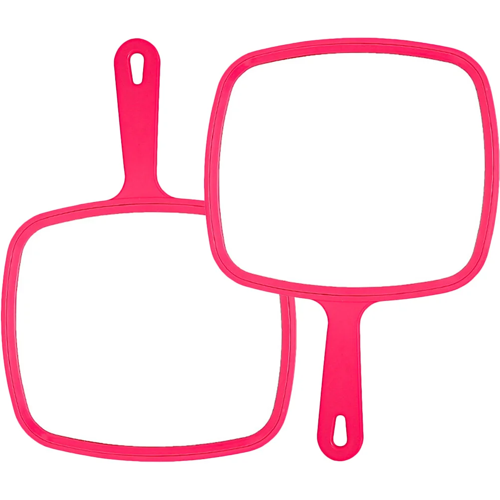 

2Pcs Handheld Mirror Portable Makeup Mirror with Comfortable Handle for Women Home Travel Travel Hand Mirror,