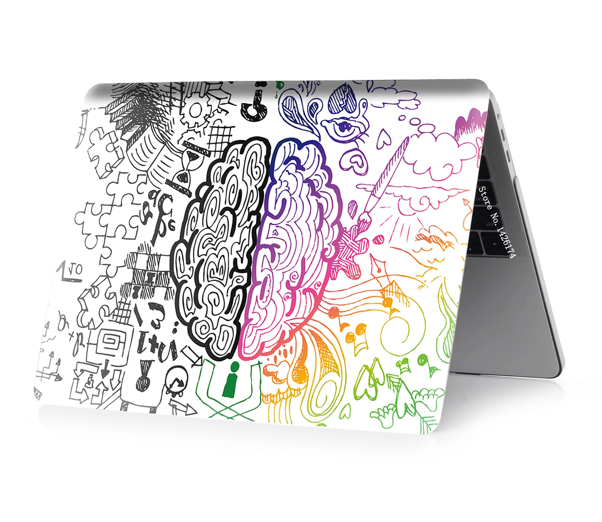 New Painted Brain Case For Apple MacBook M1 M2 Chip Air 13.6 Pro 14.2 16.2 inch Retina Touch ID Bar 11 12 13 15 16 inch Cover