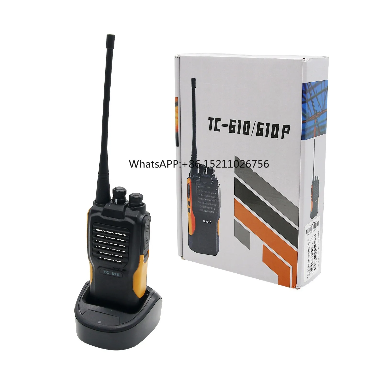 TC-610 5W Walkie Talkie IP66 Handheld Transceiver VHF UHF Transceiver 16CH 5-10KM Communication