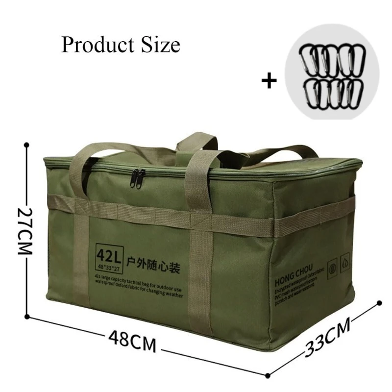 Outdoor Camping Gear Multifunctional Storage Bag Large Capacity for Tableware and Stove, Shockproof Waterproof and Easy To Carry