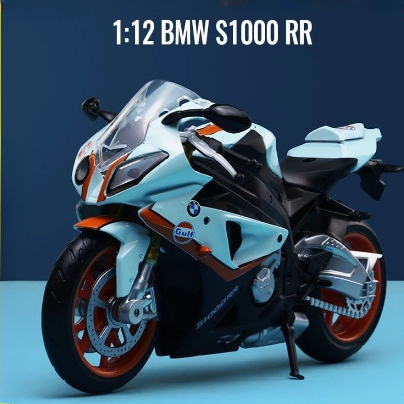 

Foam packaging. Quick delivery /1:12 BMW S1000RR motorcycle track alloy toy model motorcycle collection decoration