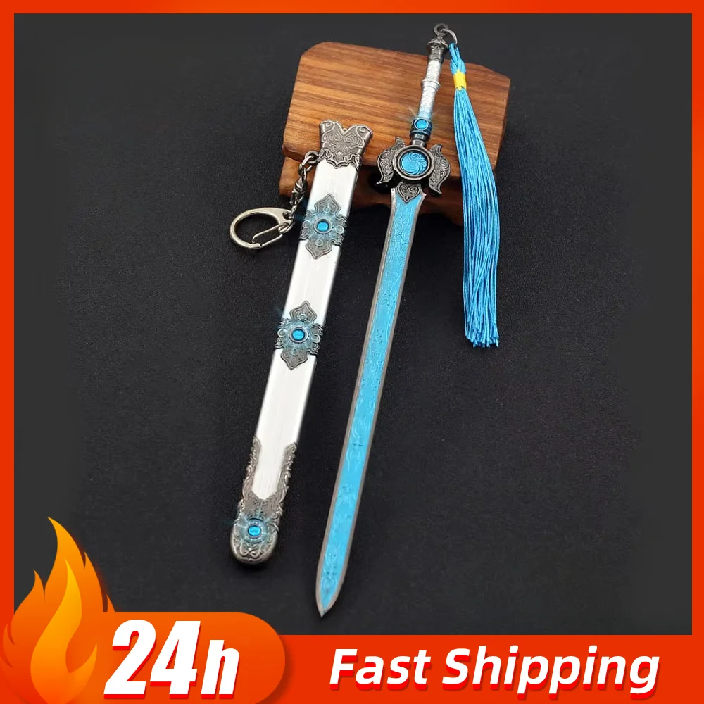

22CM Naraka Bladepoint Life of Leisure Sword Game Periphery Model Collectible Desk Ornament Cosplay Weapon Outdoor Trainning Toy