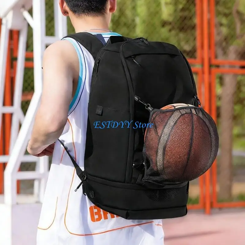 G6DE Spacious Basketball Sports Bag With Multiple Sections And Ventilation Openings