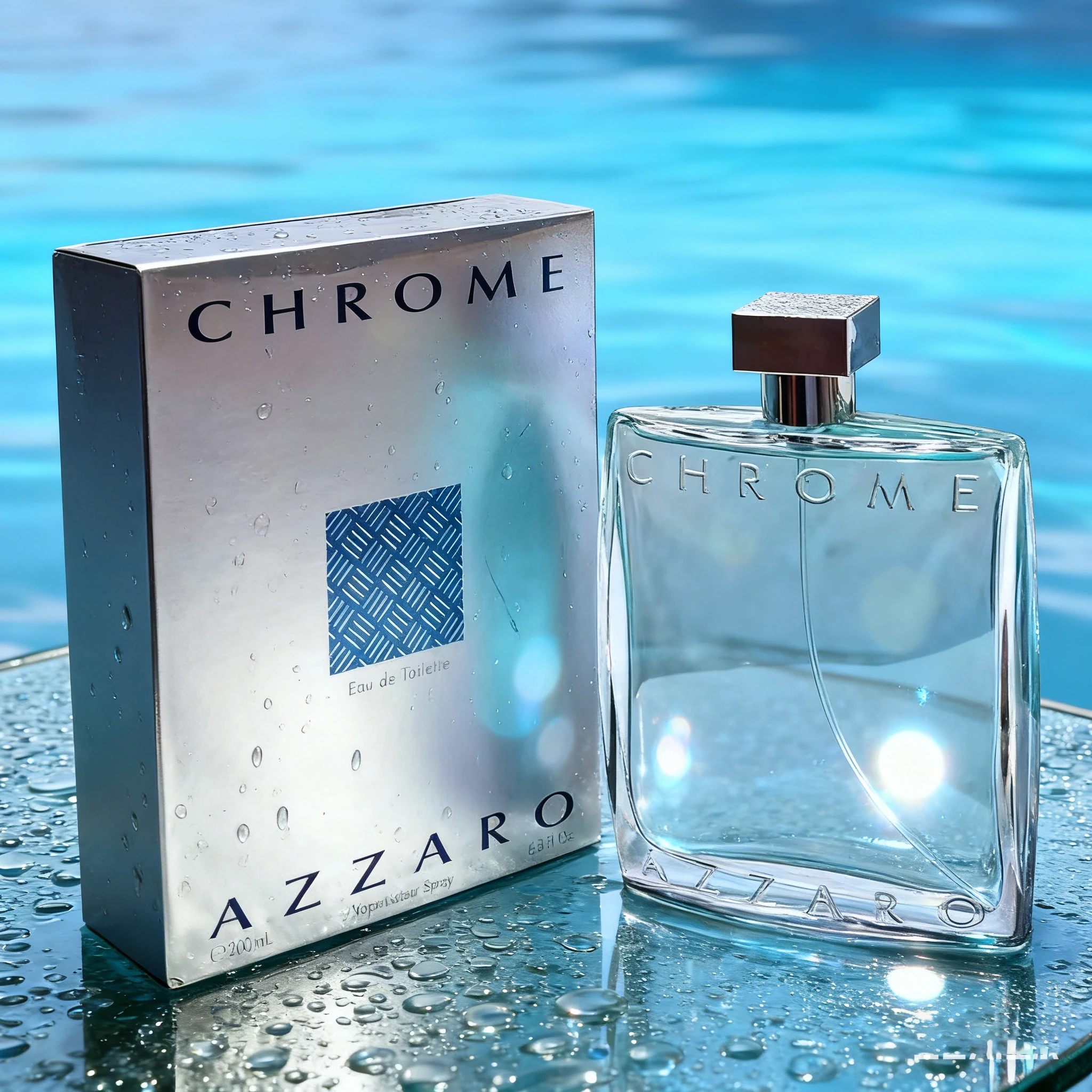 Azzaro Chrome Men Eau De Toilette Spray 100ml/200ml عطر الحمضيات الأصلي برائحة تدوم طويلاً