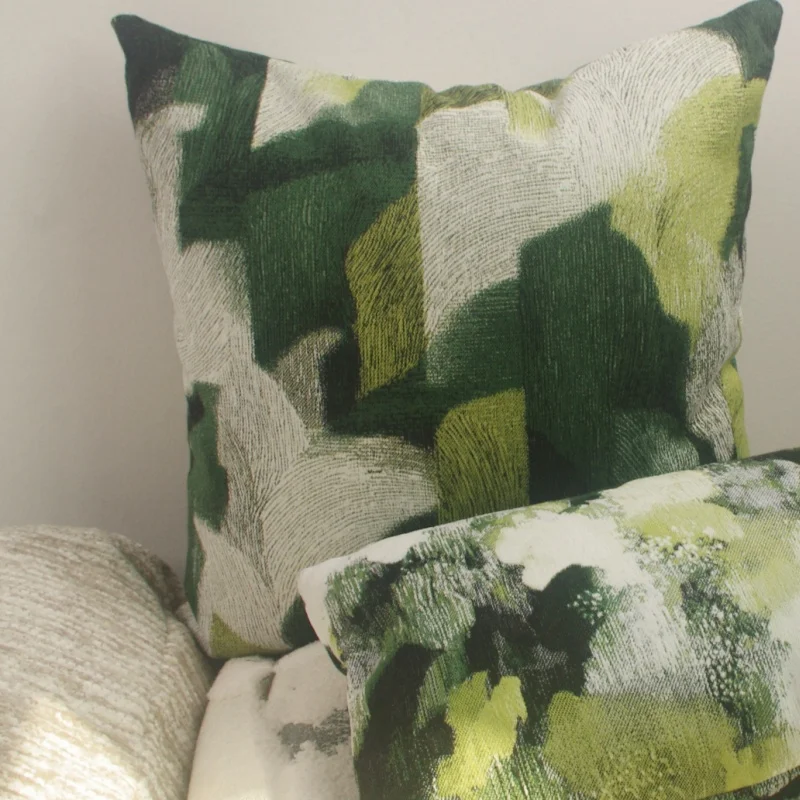Green Geometric Pillows Abstract Art Cushion Case Modern Luxury Decorative Pillow Cover For Sofa Chair Home Decorations