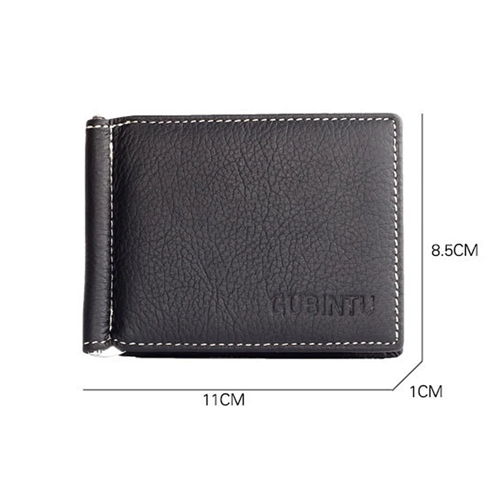 Name Engraving Men Wallets Money Clip High Quality Genuine Leather Zipper Male Coin Purse Vintage Slim Wallets