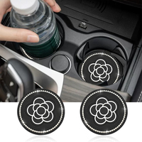 Diamond Car Coaster Water Cup Bottle Holder Anti-Slip Pad For Tesla Model 3 2021 S X Y Style Roadster Invader Coil Mod WYE K80