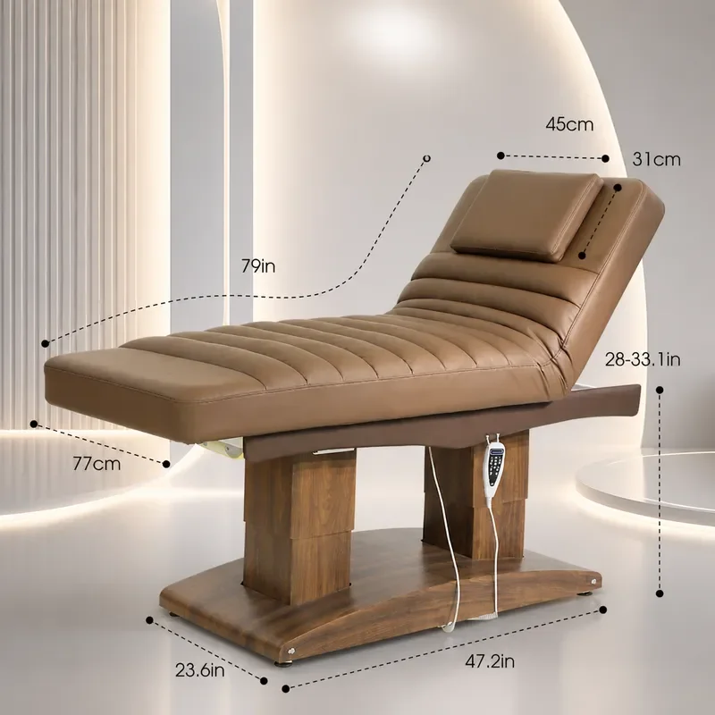 Electric Beauty Bed Multi Functional Tattoo Eyelash Recliner Lift Silent Adjustable Chair for Spa Treatment