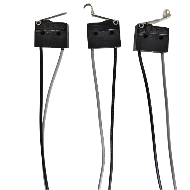 1PCS/LOTS Cherry DC2 Waterproof Microswitch Bottom Outlet One Normally Closed Straight Handle Bent Lever Roller