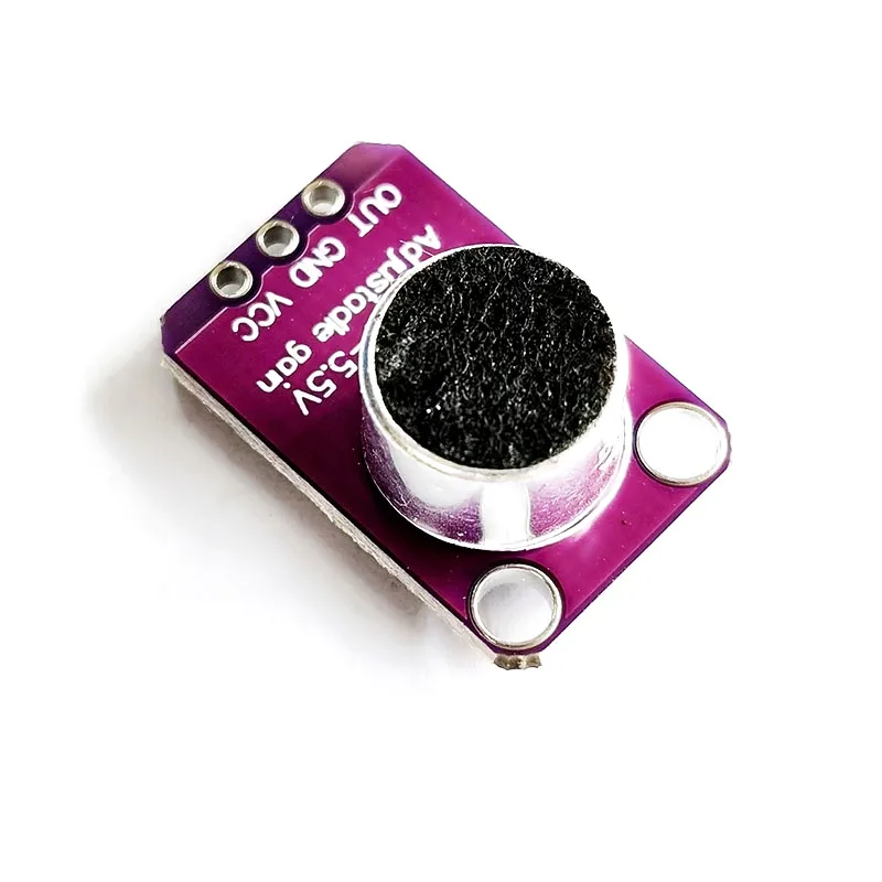 GY-MAX4466 MAX4466 Modulo amplificatore per microfono a elettrete Guadagno regolabile OUT GND Scheda amplificatore VCC 2.4-5V DC