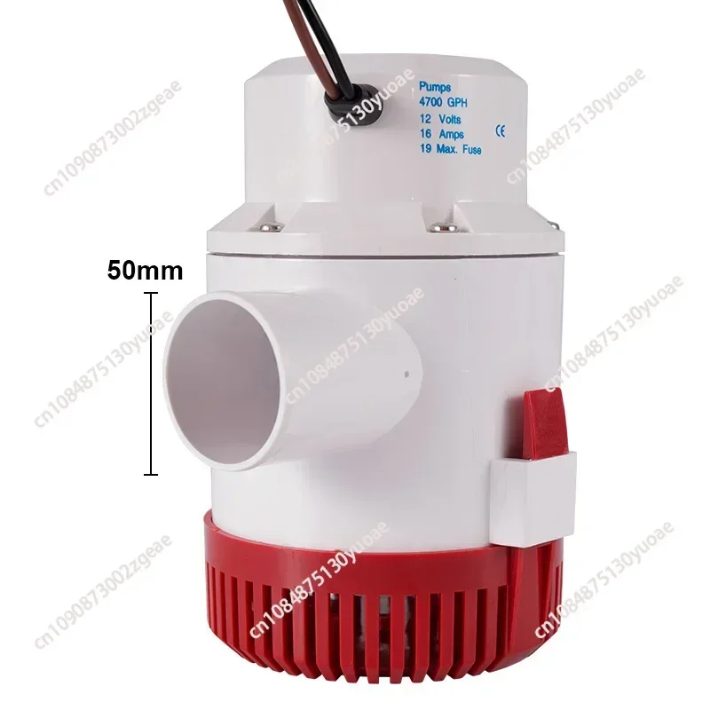 

DC Submersible Pump, Agricultural Large Flow Pumping and Drainage, Yacht, Marine Battery Water Pump, 4700, 12V, 24 V