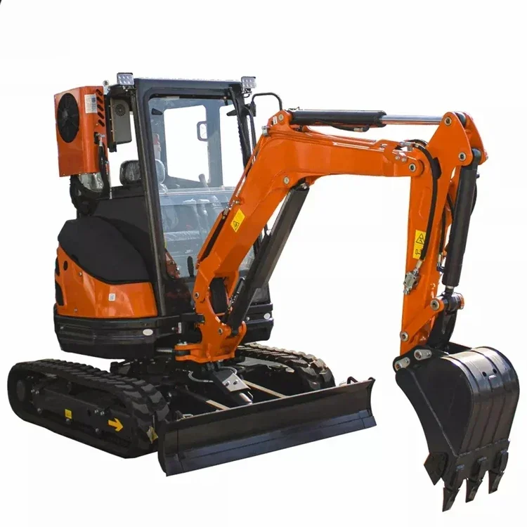 Wholesale Closed Cab Excavator Micro Digger Infront Mini Excavator with Bucket Auger Fork