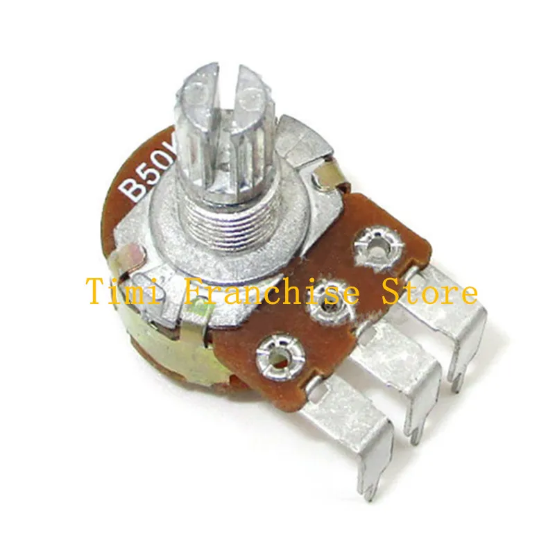 10PCS With switch 15MM Bend foot WH148 3pin 5K 10K 50K 100K 500K B5K B10K B100K B500K Potentiomete