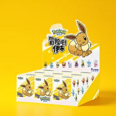 Anime Pokemon Funism Original Adventure Eevee Family Suit BlindBox Flareon Espeon Sylveon ActionFigure Collection Model Toy Gift