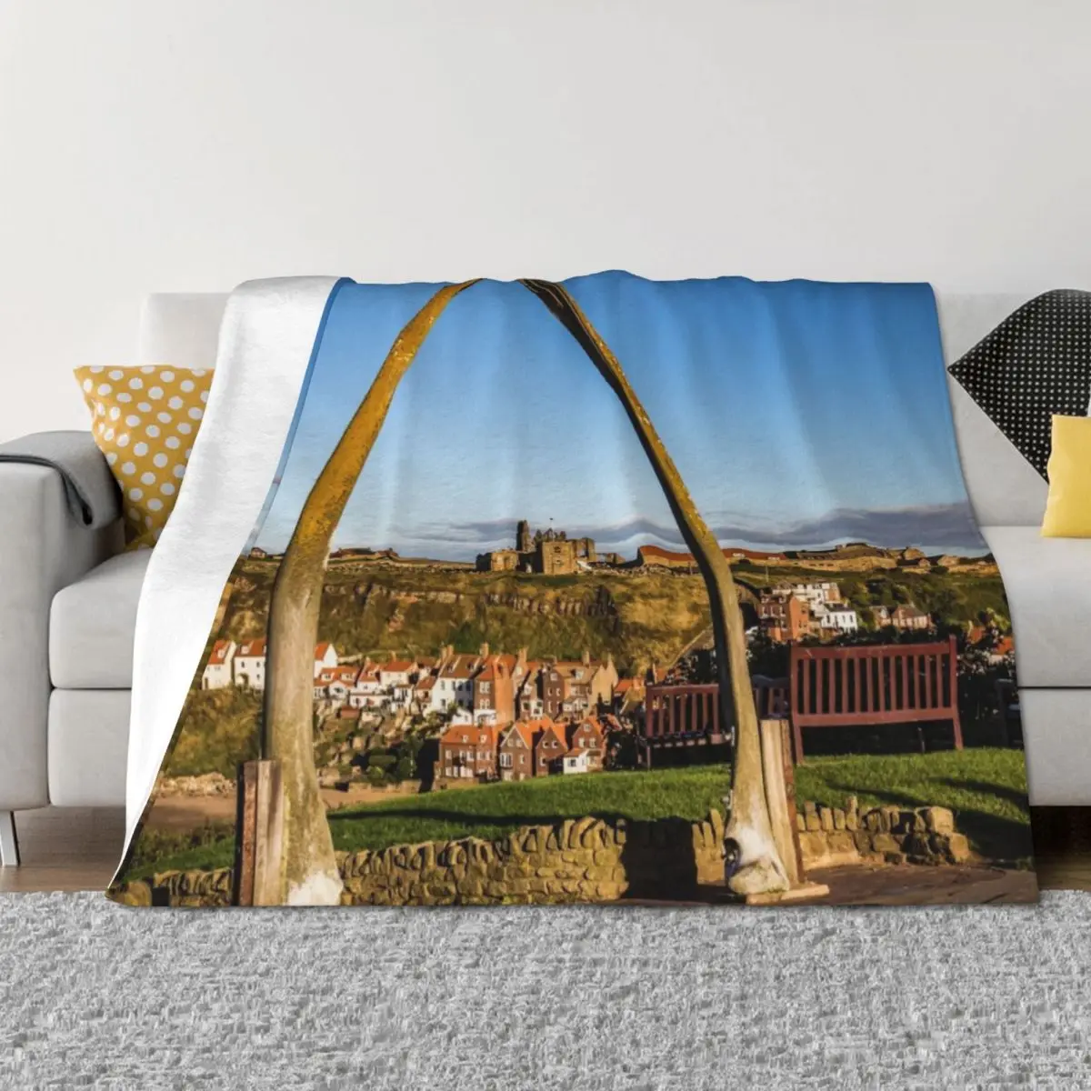 

Whitby whalebones Throw Blanket valentine gift ideas Softest Polar Sofa Blankets