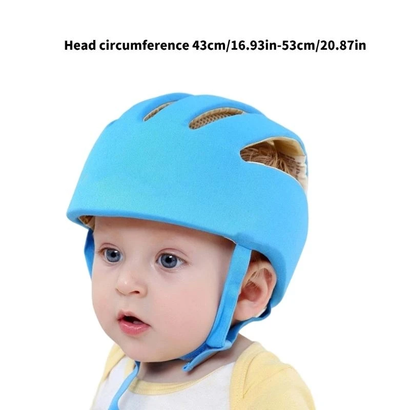 J15U หมวกป้องกันศีรษะสำหรับเด็กทารกเดินคลานเบาะนุ่มระบายอากาศได้