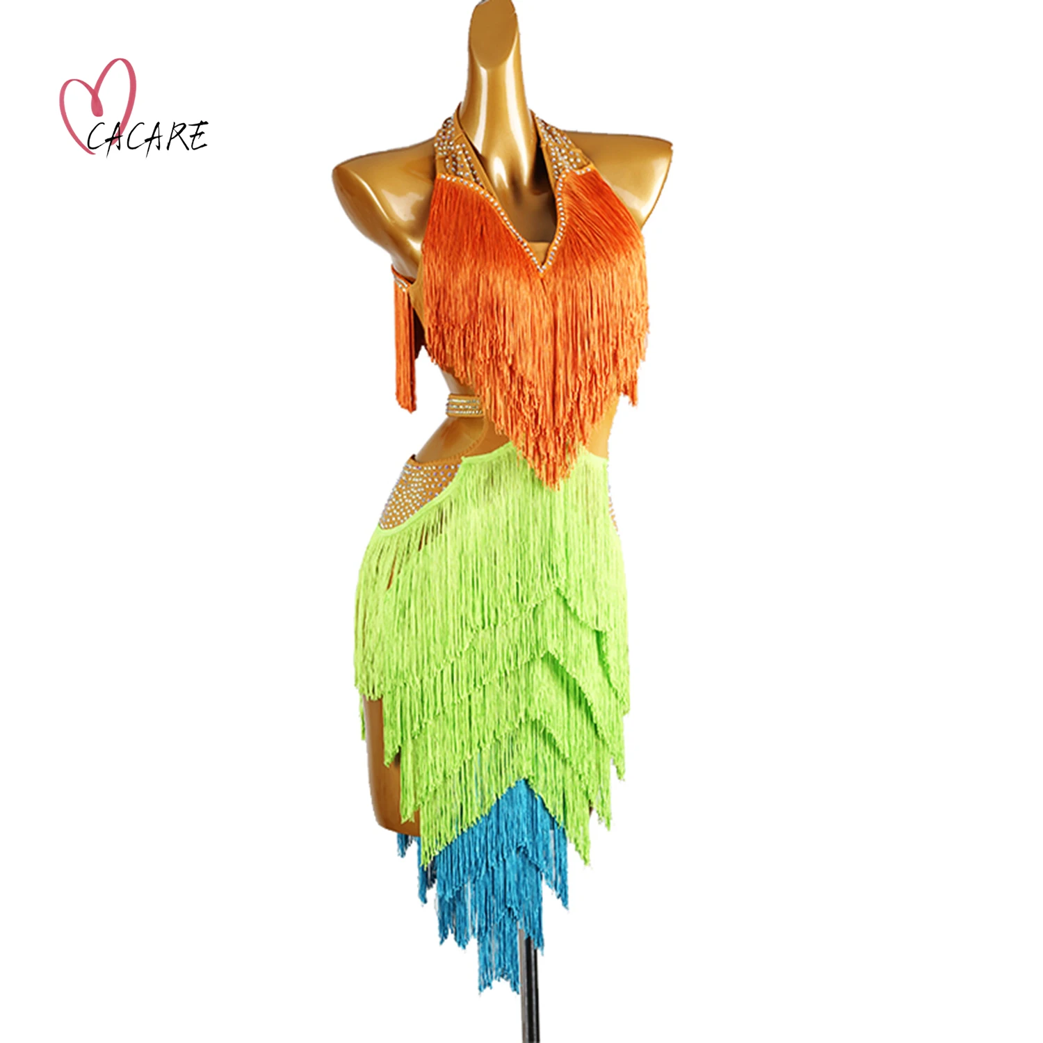 

2024 Latin Dance Dress Women Kids Dance Wear Latino Salsa Latin Dance Competition Dresses Customize Stage Costume Samba 1535