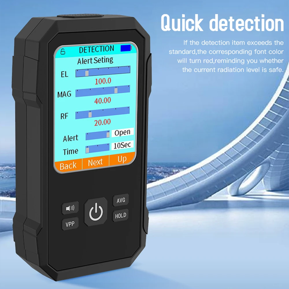 3in1 Multifunctional Electric Field Magnetic Field RF Radiation Detector Handheld Electromagnetic Radiation Tester EMF Meter