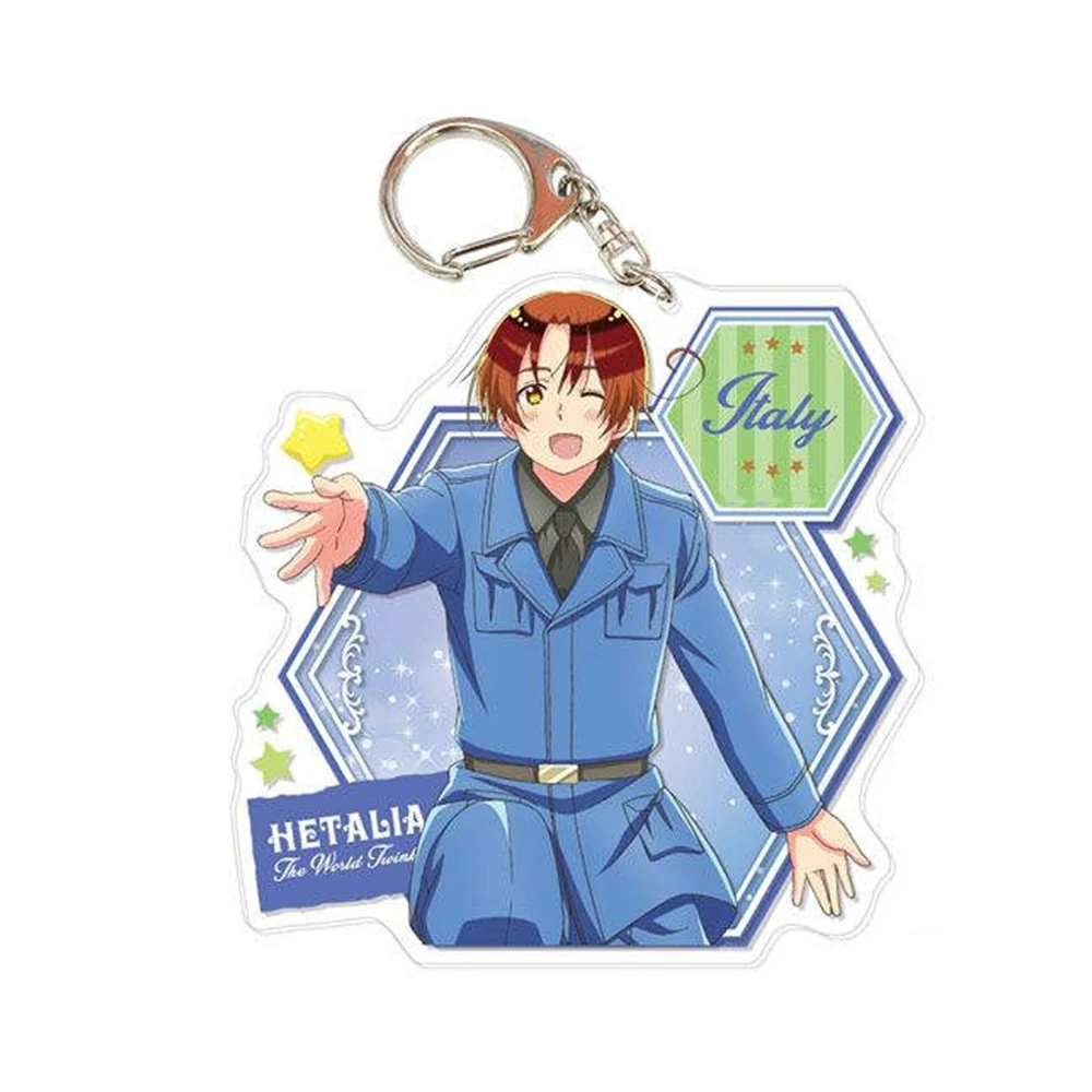 Anime Peripheral Store Hetalia: World Stars Italy Germany France China Acrylic Keychain Pendant Ornamen Fans Gifts About 6cm