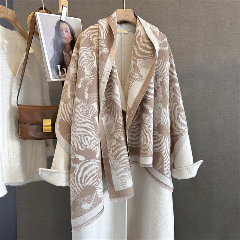 

Luxury Designer Print Scarf for Women Cashmere Shawls Wraps Thick Large Warm Winter Pashmina Scarves Bandana 2025Brand New