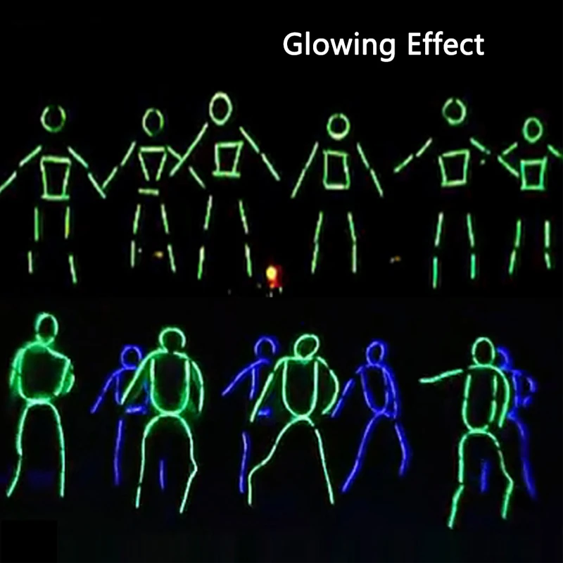 Halloween Adult Light-Up EL Wire Stick Figure Costume Grand Event Stage Performance abbigliamento Dance Party decorare