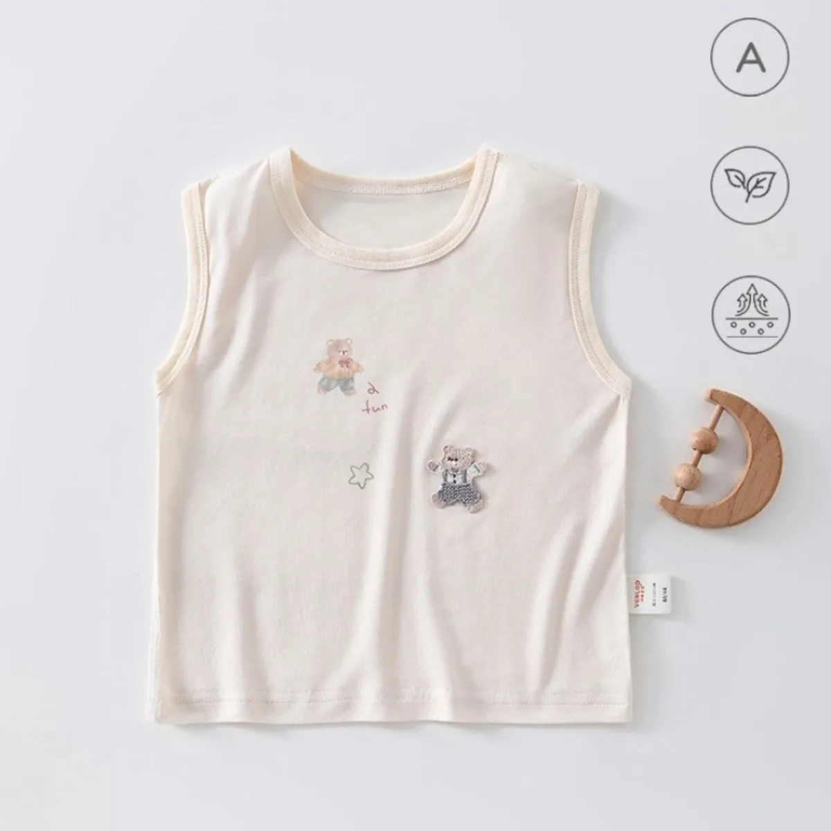 6-12M Kid Summer Lightweight Sleeveless Vest Baby Boy Girl Modal Breathable Soft Tank Top Newborns Casual Knit Top Clothes