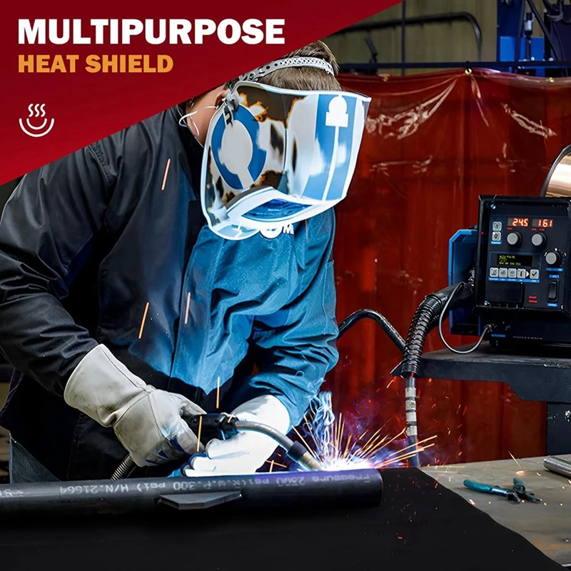 ผ้าห่มเชื่อมสักหลาดคาร์บอนทนไฟ 2 แพ็ค 12 X 27 นิ้ว 1800 ℉   แผ่นฉนวนกันความร้อนอุณหภูมิสูง แผ่นป้องกันความร้อนประสาน