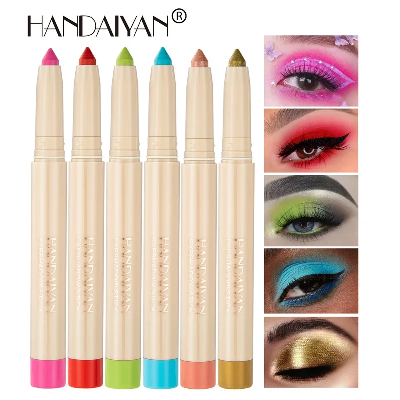 22 Colors Glitter Eyeshadow Pencil Pearlescent Matte Eye Shadow Pink Blue Eyeliner Pen Long Lasting Makeup Pigment Cosmetics