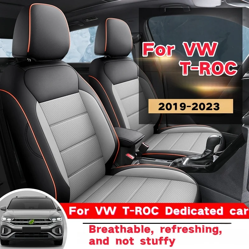Car Seat Cover Specific Customize for VW T-ROC Full Covered with Front and Rear Full Set，For VW T-ROC 2019-2023
